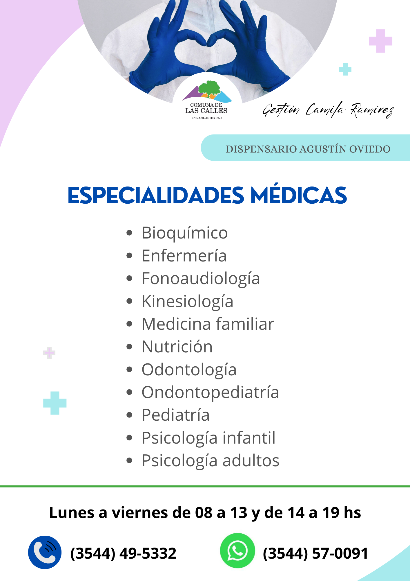 ESPECIALIDADES MEDICAS DEL DISPENSARIO AGUSTIN OVIEDO